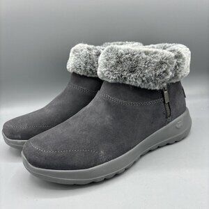 Skechers On the Go Joy Goga Mat Air Cooled Women’s Boots Black‎ Faux Fur 7 Cozy
